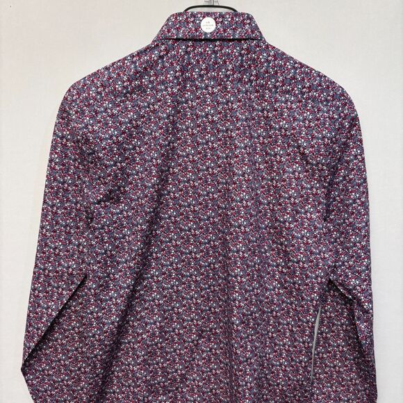 NWT Express Men Extra Slim Fit Button Shirt Top Size Large Floral C025 -10 - Picture 14 of 16